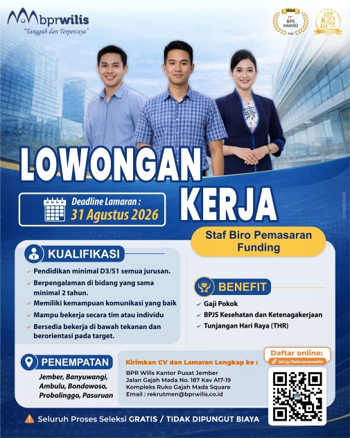Lowongan Kerja Staf Biro Pemasaran Funding