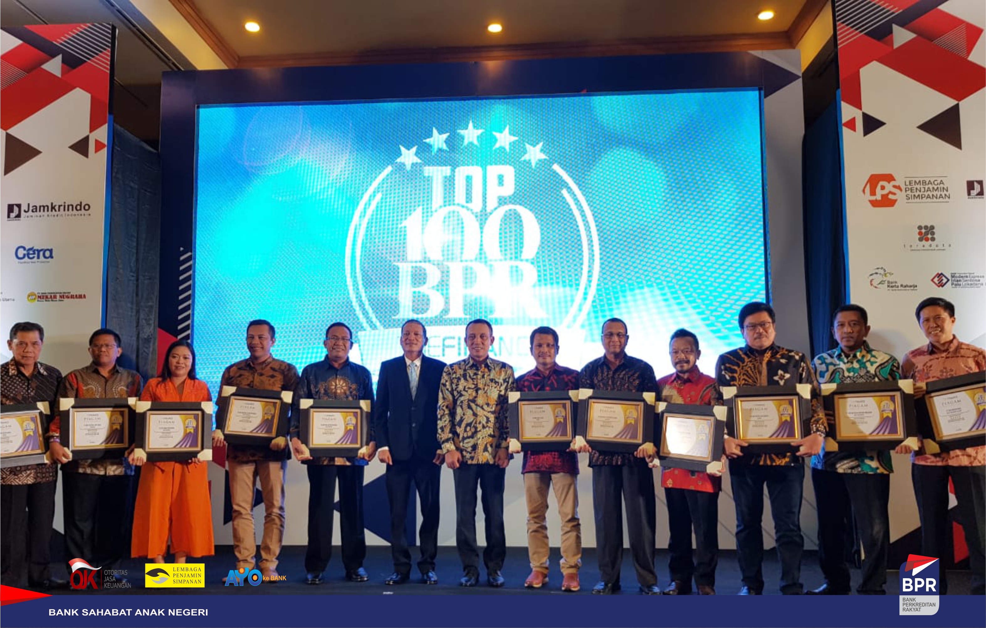 BPR Cinde Wilis Masuk dalam TOP 100 BPR Kategori Aset 100 Miliar ke atas Tahun 2019 