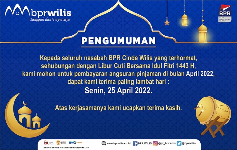 Pengumuman Libur Cuti Bersama Idul Fitri 1443 H