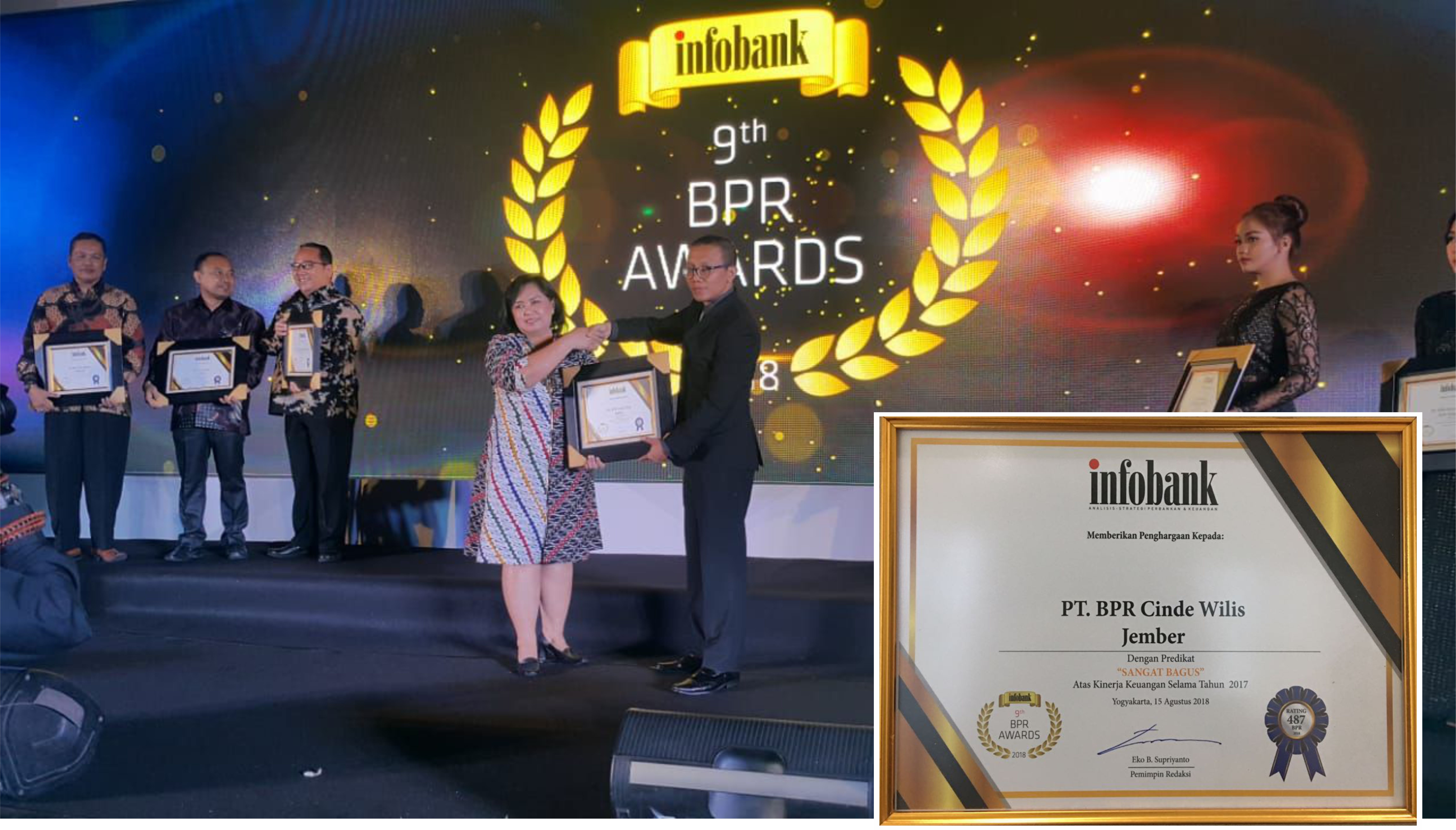 BPR Cinde Wilis Raih Penghargaan Infobank 2018