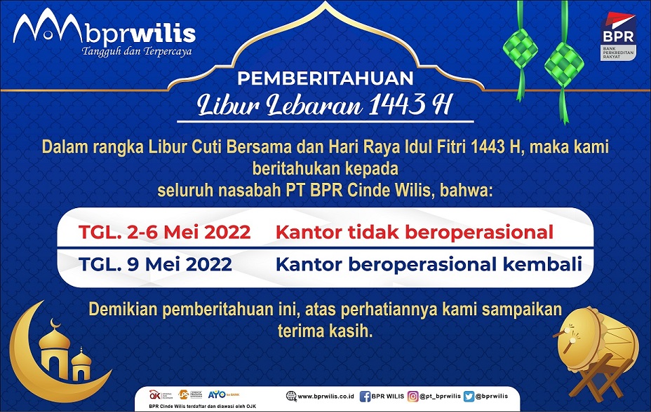 Pengumuman Jam Operasional Libur Bersama Idul Fitri 1443H