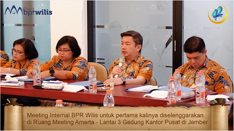 Meeting Internal BPR Wilis pertama kalinya di Ruang Meeting Amerta di Lantai 3 Gedung Kantor Pusat BPR Wilis (13 Februari 2024)